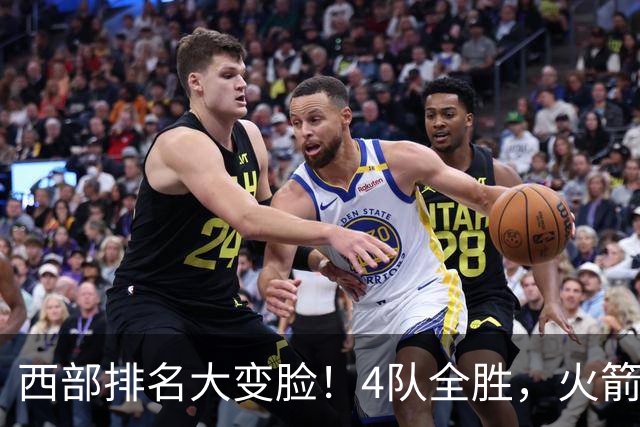 西部排名大变脸！4队全胜，火箭排第1，掘金掉到第10，勇士倒数第4